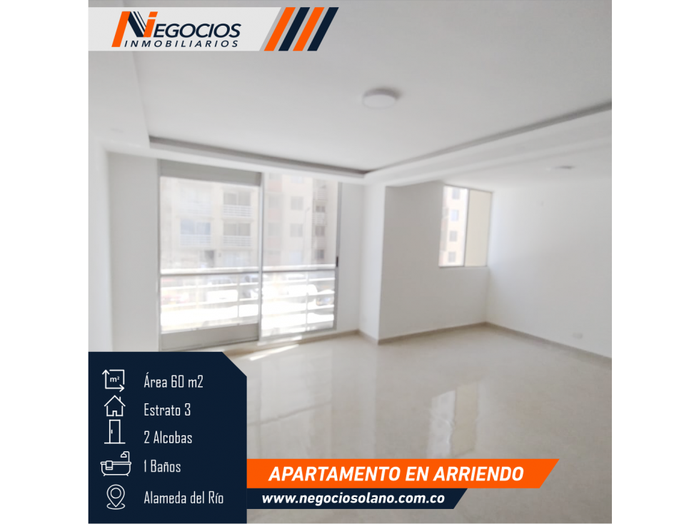 APARTAMENTO EN ARRIENDO - ALAMEDA DEL RIO